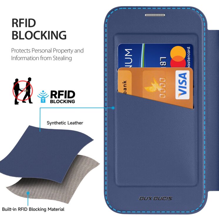 Чехол-книжка DUX DUCIS Skin X Pro Magnetic для Apple iPhone 17 - Black: фото 9 из 13