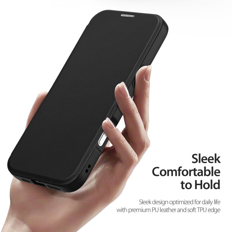 Чехол-книжка DUX DUCIS Skin X Pro Magnetic для Apple iPhone 17 - Black: фото 6 из 13