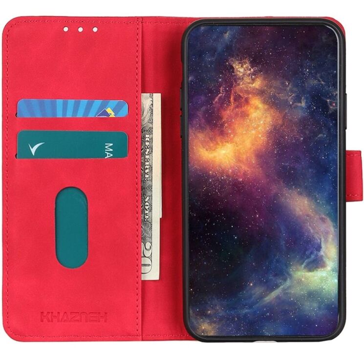 Чохол-книжка KHAZNEH Retro Wallet для Motorola Moto G15 / Moto G05 - Red: фото 2 з 7