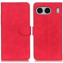 Чехол-книжка KHAZNEH Retro Wallet для OnePlus Nord 4 - Red: фото 1 из 8