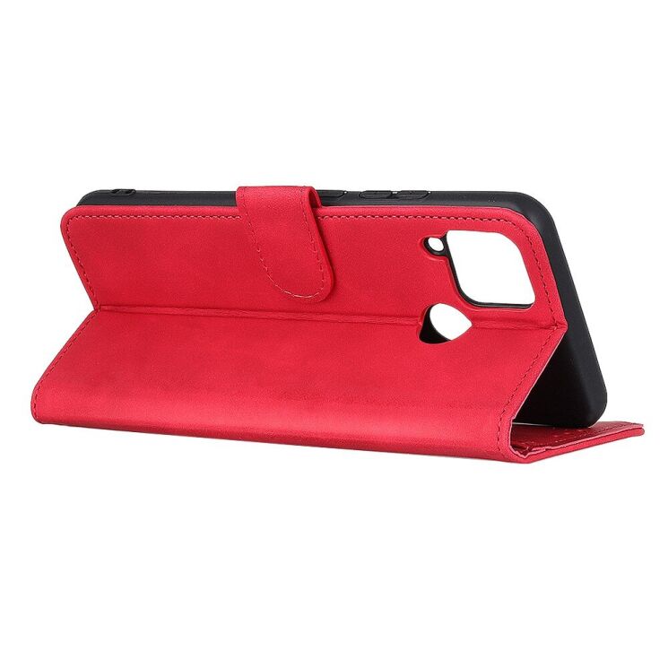 Чехол-книжка с застежкой KHAZNEH Retro Wallet для Realme C15 - Red: фото 3 из 11