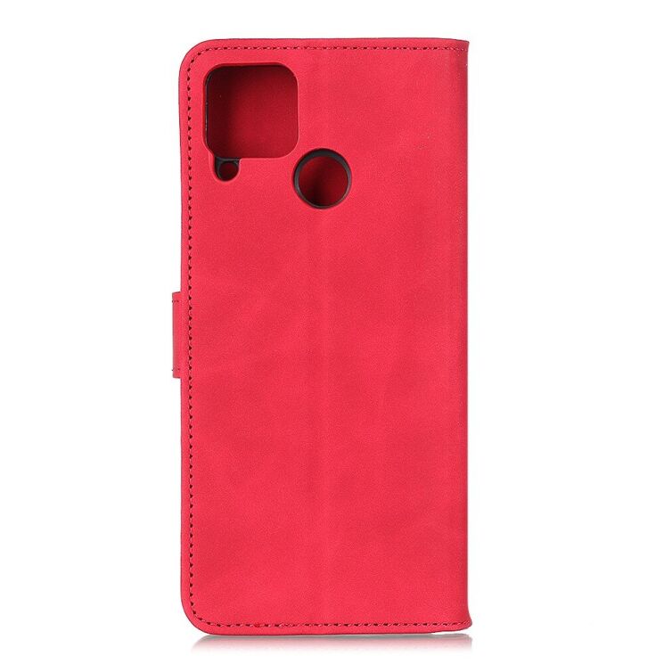 Чехол-книжка с застежкой KHAZNEH Retro Wallet для Realme C15 - Red: фото 2 из 11