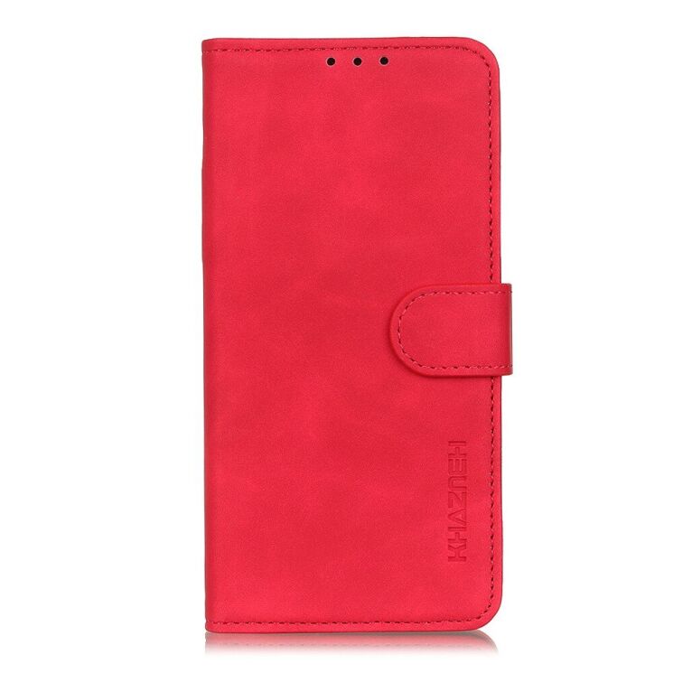 Чехол-книжка с застежкой KHAZNEH Retro Wallet для Realme C15 - Red: фото 4 из 11