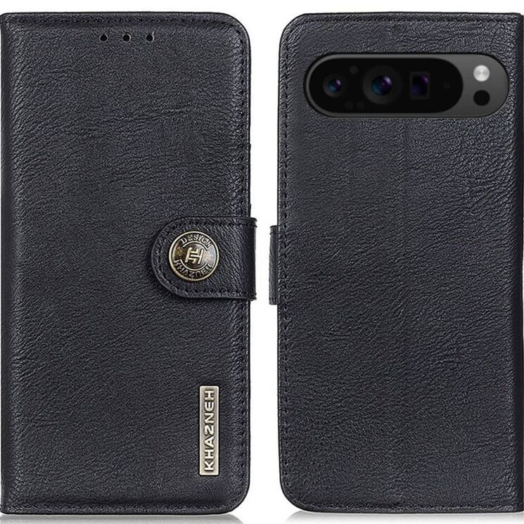 Чохол-книжка KHAZNEH Wallet Cover для Google Pixel 9 Pro XL - Black: фото 1 з 8
