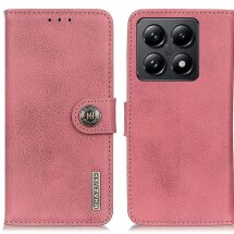 Чехол-книжка KHAZNEH Wallet Cover для Xiaomi 14T Pro - Pink: фото 1 из 8