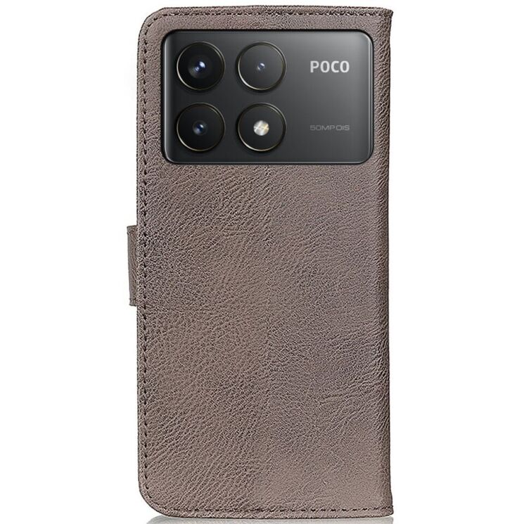 Чехол-книжка KHAZNEH Wallet Cover для Xiaomi Poco F6 Pro - Khaki: фото 6 из 9