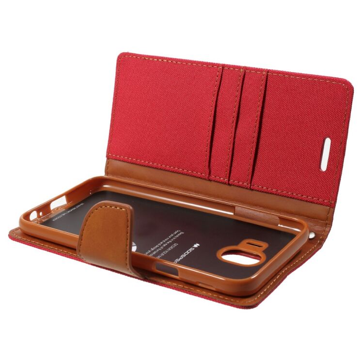 Чехол-книжка MERCURY Canvas Diary для Samsung Galaxy J4 2018 (J400) - Red: фото 5 из 6