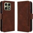 Чехол-книжка с карманами Deexe Wallet Stand для Motorola Edge 70 Pro - Brown (412003Z)