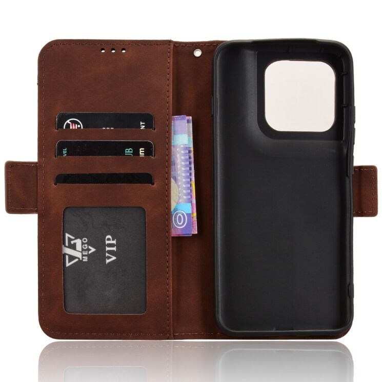 Чохол-книжка з кишеньками Deexe Wallet Stand для Motorola Edge 70 Pro - Brown (412003Z) Чохол-книжка з кишеньками Deexe Wallet Stand для Motorola Edge 70 Pro - Brown: фото 4 з 15