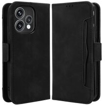 Чехол-книжка с карманами Deexe Wallet Stand для OPPO Reno 15 - Black: фото 1 из 7
