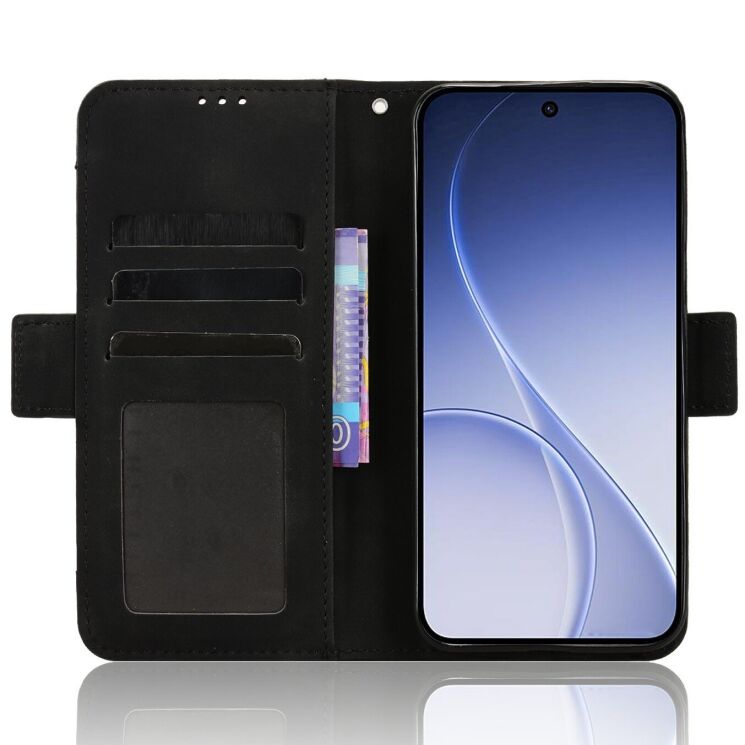 Чехол-книжка с карманами Deexe Wallet Stand для OPPO Reno 15 - Black (405701B) Чехол-книжка с карманами Deexe Wallet Stand для OPPO Reno 15 - Black: фото 3 из 7