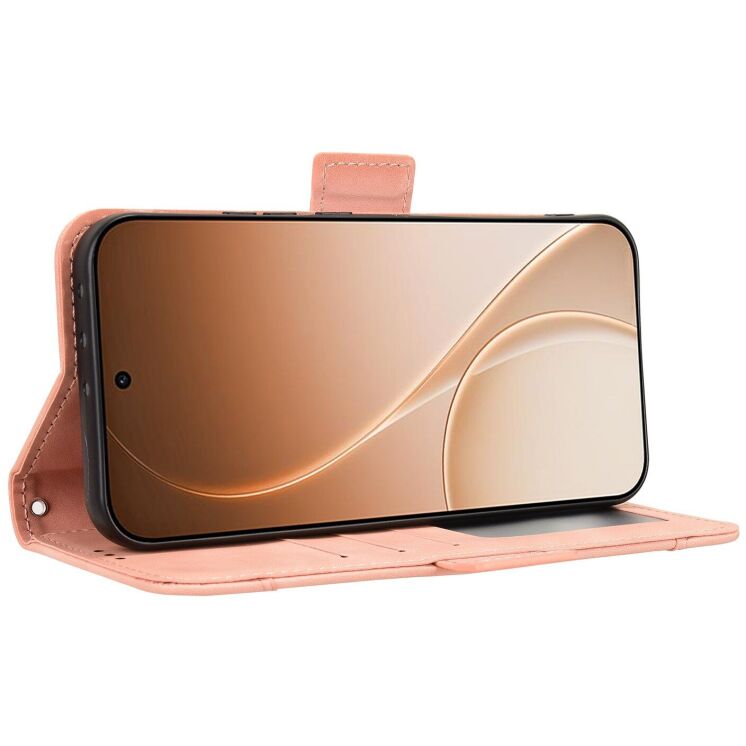 Чехол-книжка с карманами Deexe Wallet Stand для OPPO Reno 15 F/FS - Pink: фото 5 из 15