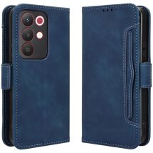 Чехол-книжка с карманами Deexe Wallet Stand для Realme C85 - Blue: фото 1 из 15