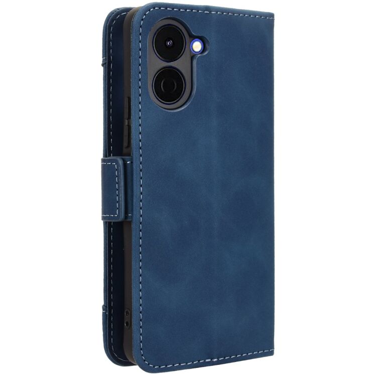 Чехол-книжка с карманами Deexe Wallet Stand для TECNO Spark Go 3 - Blue: фото 5 из 13