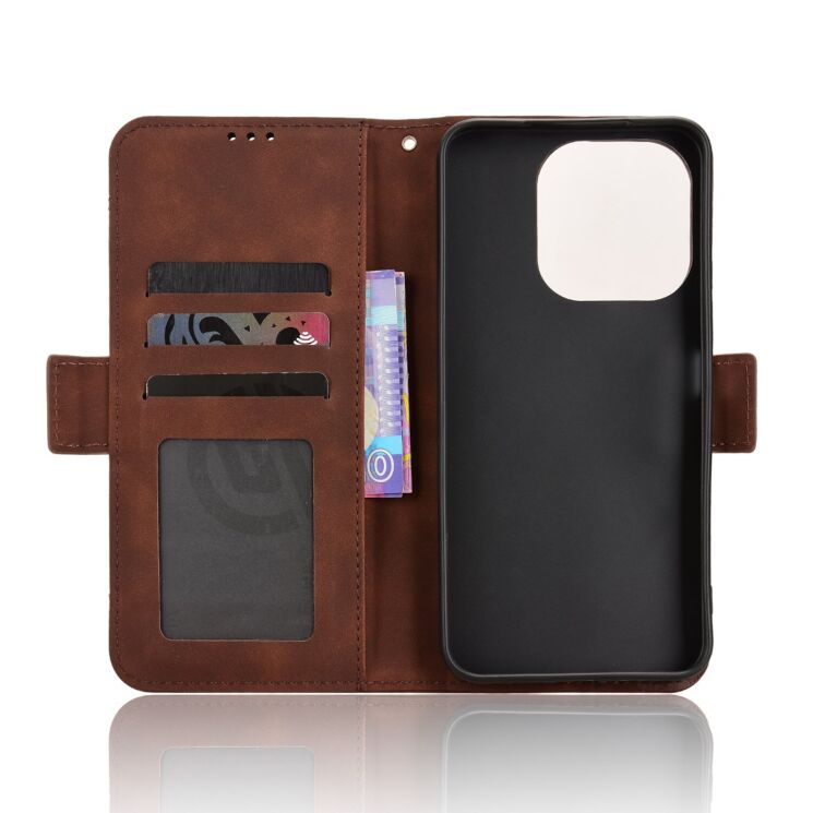 Чохол-книжка з кишеньками Deexe Wallet Stand для Xiaomi Redmi Note 17 Pro Plus - Brown (430602Z) Чохол-книжка з кишеньками Deexe Wallet Stand для Xiaomi Redmi Note 17 Pro Plus - Brown: фото 4 з 8