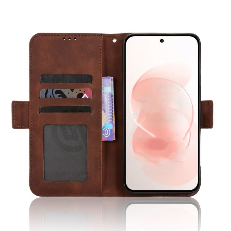 Чохол-книжка з кишеньками Deexe Wallet Stand для Xiaomi Redmi Note 17 Pro Plus - Brown (430602Z) Чохол-книжка з кишеньками Deexe Wallet Stand для Xiaomi Redmi Note 17 Pro Plus - Brown: фото 5 з 8