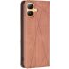 Чохол-книжка з кишеньками UniCase Geometric Pattern для Infinix Smart 20 - Brown (411207Z). Фото 3 з 10