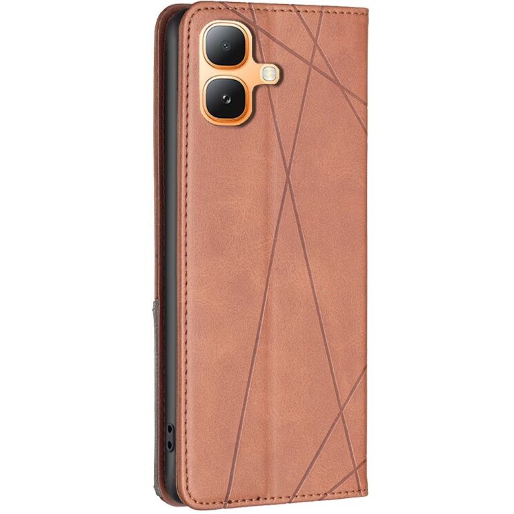 Чохол-книжка з кишеньками UniCase Geometric Pattern для Infinix Smart 20 - Brown: фото 3 з 10