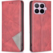 Чехол-книжка с карманами UniCase Geometric Pattern для Xiaomi 17T - Red: фото 1 из 11