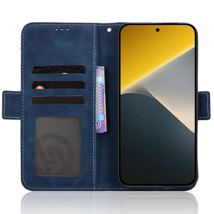 Чохол-книжка з кишеньками Deexe Wallet Stand для Xiaomi Poco X8 - Blue: фото 5 з 15