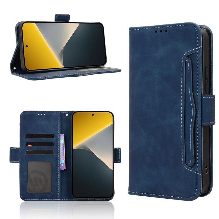 Чохол-книжка з кишеньками Deexe Wallet Stand для Xiaomi Poco X8 - Blue: фото 8 з 15