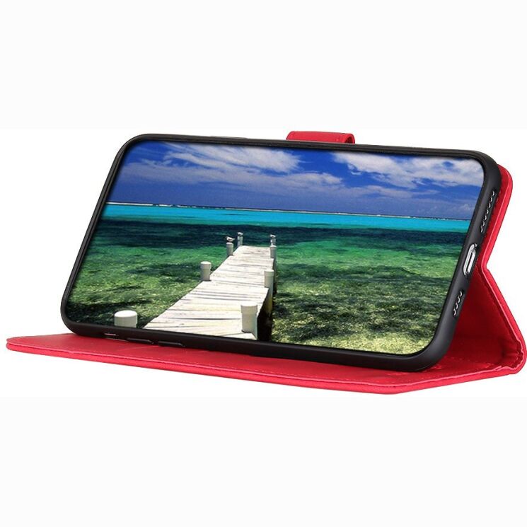 Чехол-книжка с застежкой KHAZNEH Retro Wallet для Honor 600 Lite - Red: фото 2 из 8