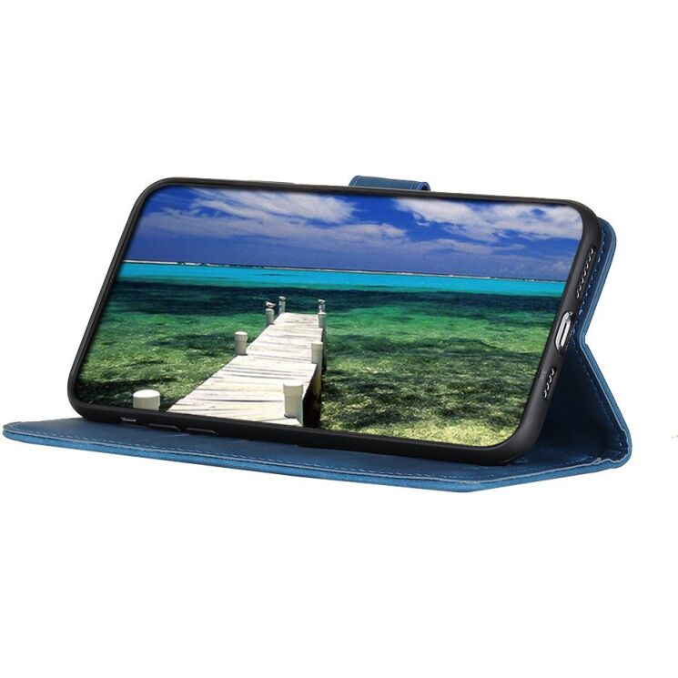 Чехол-книжка с застежкой KHAZNEH Retro Wallet для Xiaomi Poco X8 Pro - Blue: фото 2 из 8