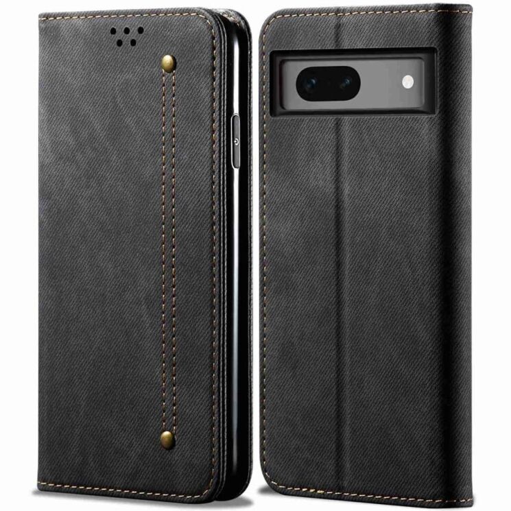 Чехол-книжка UniCase Jeans Wallet для Google Pixel 7a - Black: фото 1 из 6