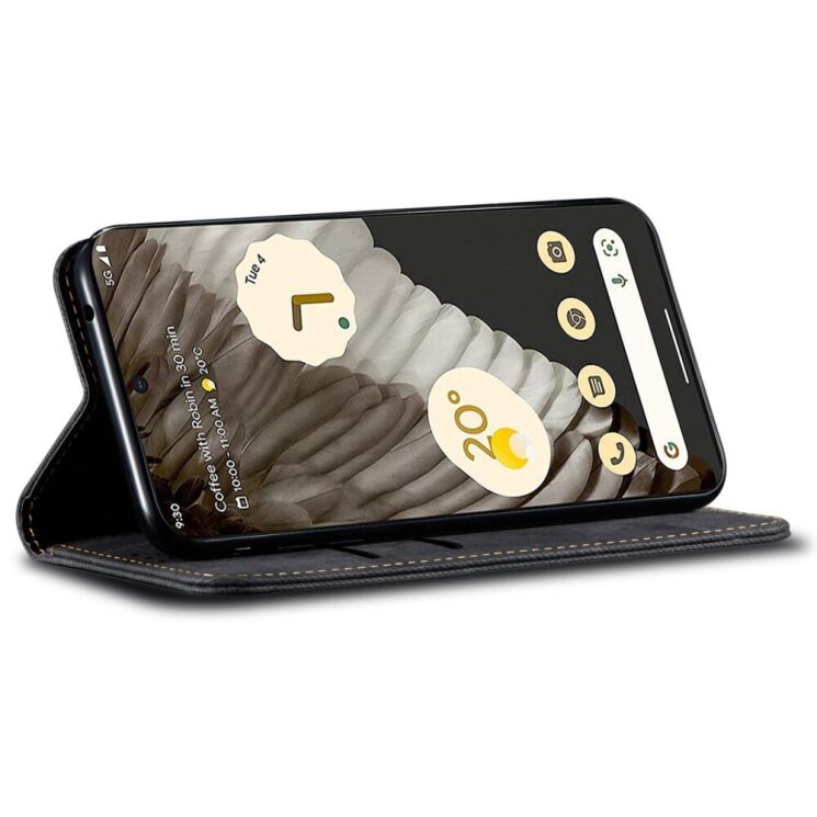 Чехол-книжка UniCase Jeans Wallet для Google Pixel 7a - Black: фото 3 из 6