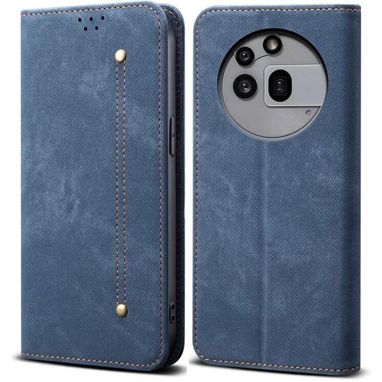 Чохол-книжка UniCase Jeans Wallet для Nothing Phone (3a) Pro - Blue: фото 1 з 6