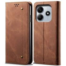Чехол-книжка UniCase Jeans Wallet для Xiaomi Redmi Note 14 5G - Coffee: фото 1 из 9