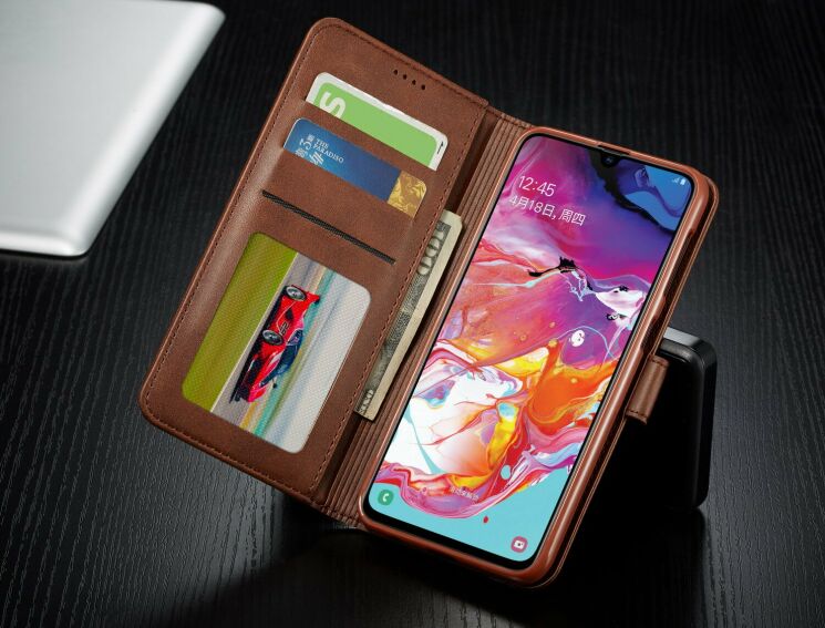 Чохол LC.IMEEKE Wallet Case для Samsung Galaxy M10 (M105) - Brown: фото 7 з 11