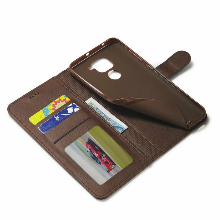 Чехол LC.IMEEKE Wallet Case для Xiaomi Redmi Note 9 - Coffee: фото 7 из 14