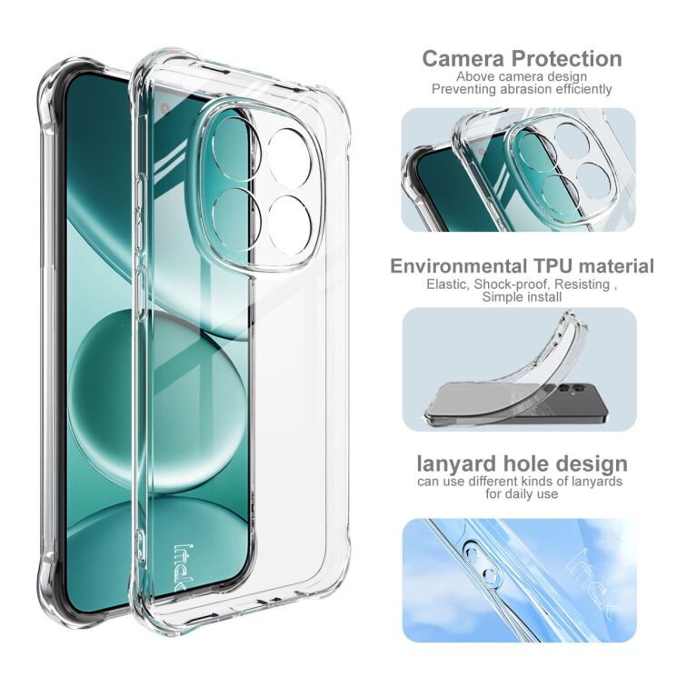 Чохол з посиленими кутами IMAK Airbag MAX Case для Xiaomi Redmi Note 15 Pro 5G - Matte Black: фото 6 з 7