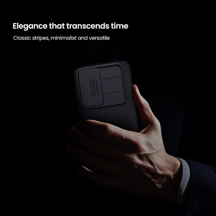 Чехол со шторкой для камеры NILLKIN CamShield Pro для OnePlus 15R / Ace 6 / Ace 6T - Black: фото 12 из 16