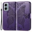 Чехол UniCase Butterfly Pattern для Motorola Moto G24 Power - Dark Purple (347905DV)