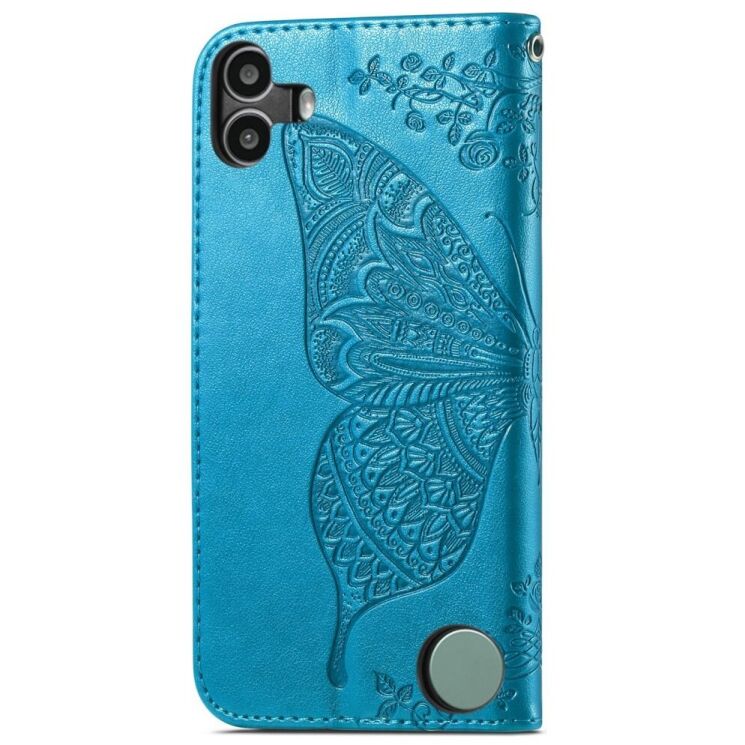 Чохол UniCase Butterfly Pattern для Nothing CMF Phone 1 - Blue: фото 5 з 9