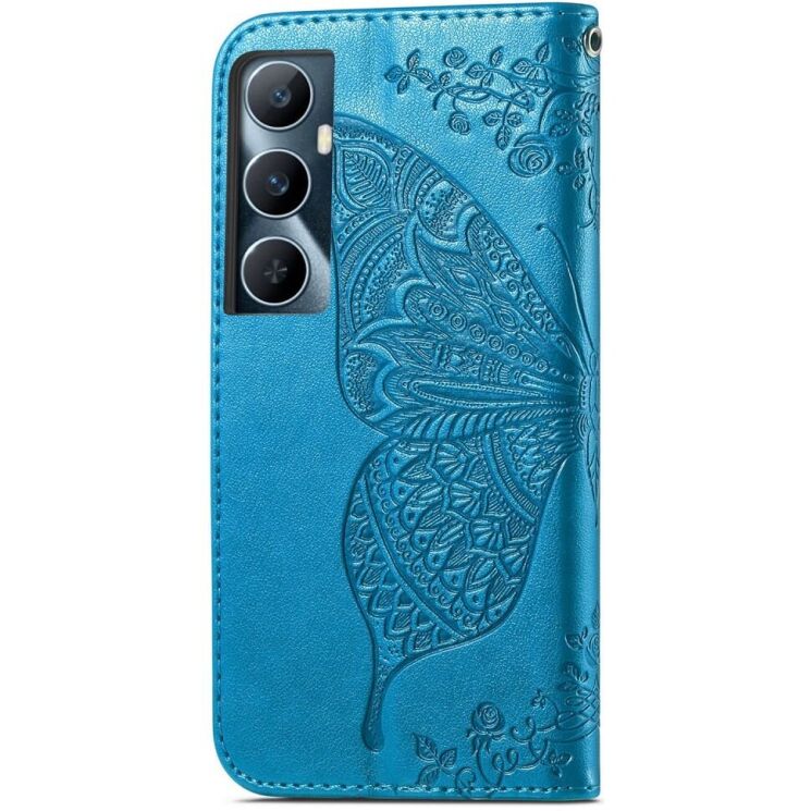 Чохол UniCase Butterfly Pattern для Realme C65 - Blue: фото 5 з 8