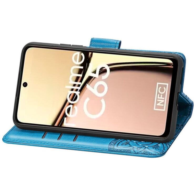 Чохол UniCase Butterfly Pattern для Realme C65 - Blue: фото 3 з 8