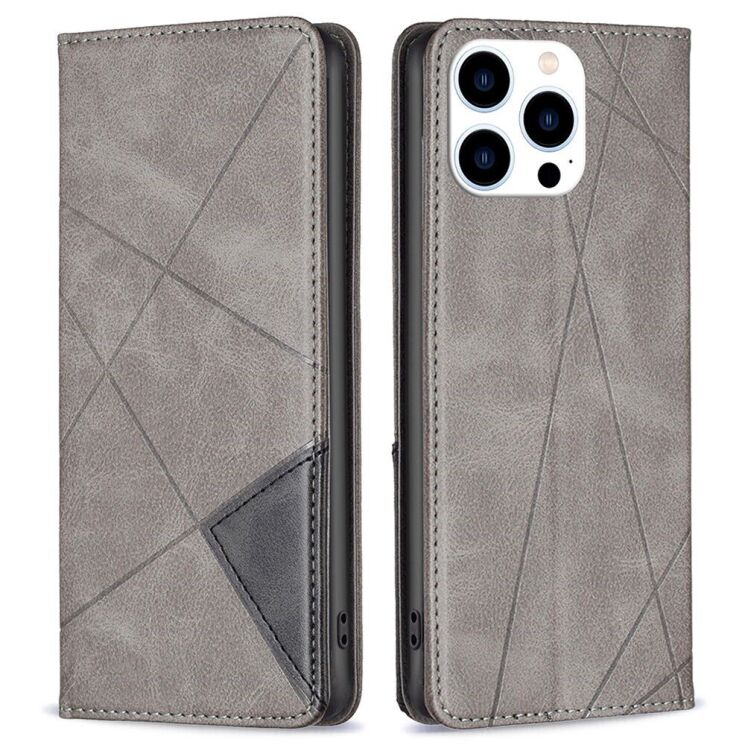 Чехол UniCase Geometric Pattern для Apple iPhone 14 Pro - Grey: фото 1 из 8