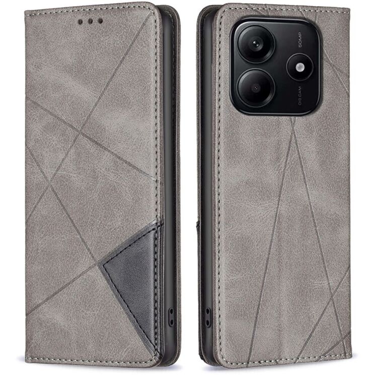 Чехол UniCase Geometric Pattern для Xiaomi Redmi Note 14 4G - Grey: фото 1 из 8