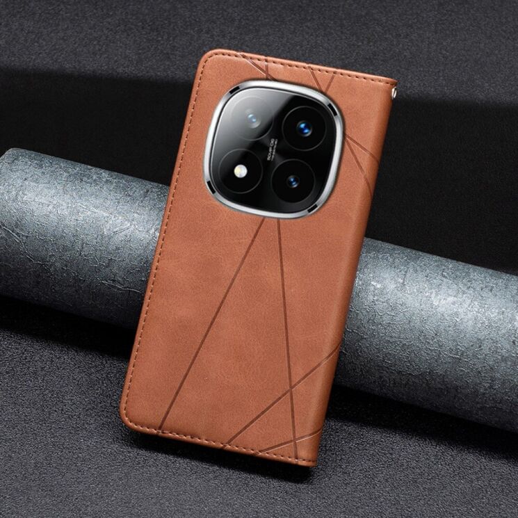 Чехол UniCase Geometric Pattern для Xiaomi Redmi Note 14 Pro - Brown: фото 5 из 8