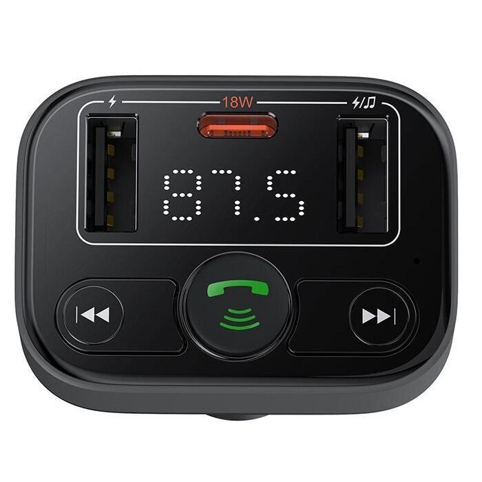 FM модулятор Baseus S-09 Lite Series (C10762300113-00) - Black: фото 2 из 12