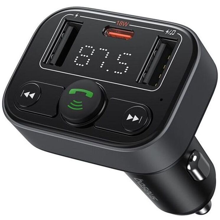 FM модулятор Baseus S-09 Lite Series (C10762300113-00) - Black: фото 3 из 12