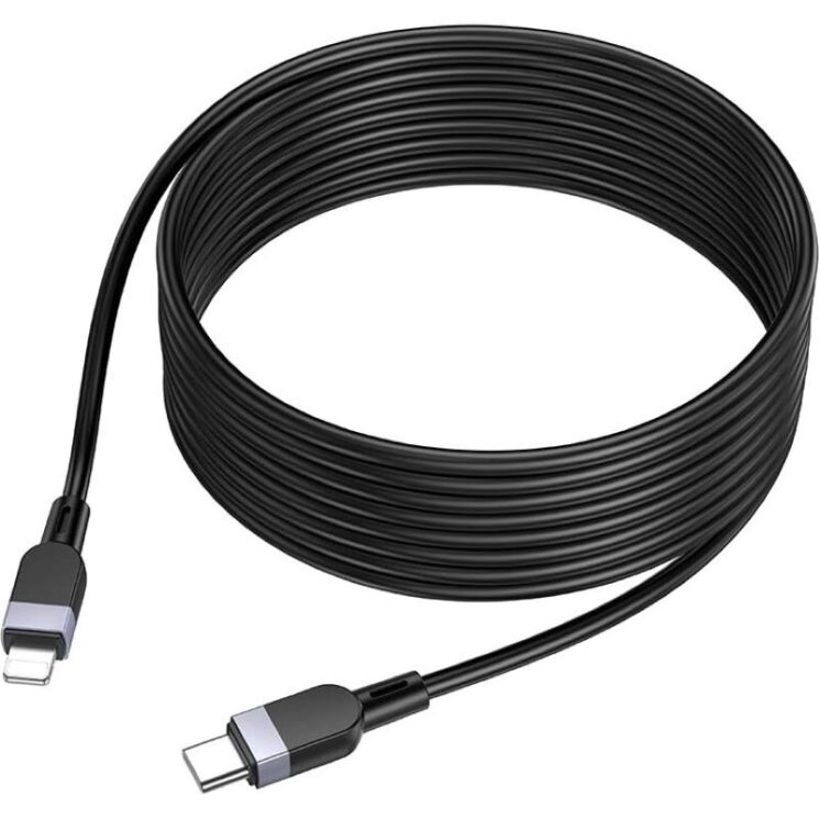 Кабель Hoco X109 Type-C to Lightning (27W, 3A, 3m) - Black: фото 5 з 8