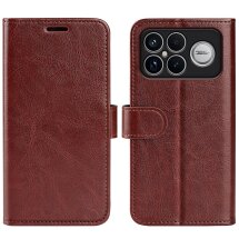 Классический чехол-книжка Deexe Wallet Style для Xiaomi Poco F8 Ultra - Brown: фото 1 из 6