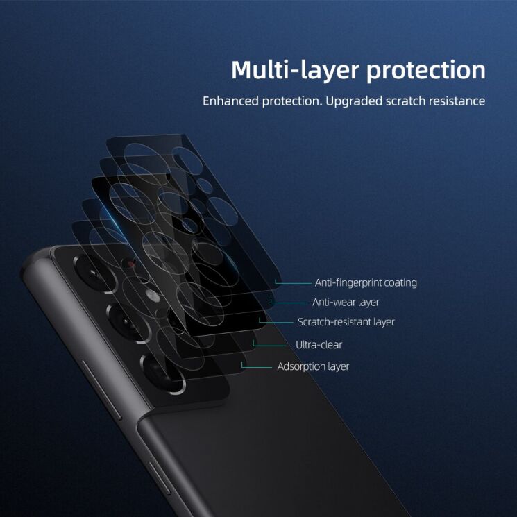 Комплект защитных пленок (2шт) на камеру NILLKIN InvisiFilm для Samsung Galaxy S21 Ultra (G998): фото 11 из 14