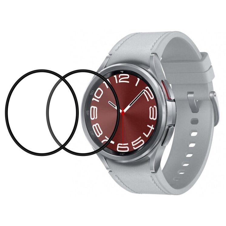 Комплект захисних плівок Deexe Protector Film для Samsung Galaxy Watch 6 / 7 (44mm) - Black: фото 1 з 6