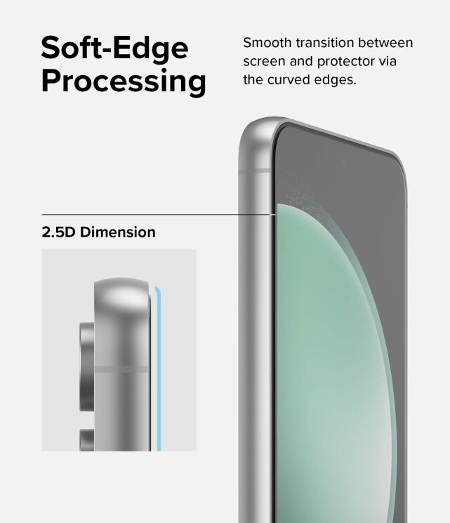 Комплект защитных стекол (2шт) Ringke Screen Protector Tempered Glass для Samsung Galaxy S23 FE (8809961782107): фото 6 из 14