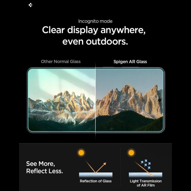 Комплект захисних стекол Spigen GLAS.tR EZ Fit Pro Anti Reflection для Samsung Galaxy S26 Ultra (S948) AGL11069: фото 12 з 13